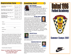 Coaching Staff Registration Form