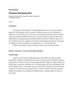 Methodology Tennessee Poll Spring 2017