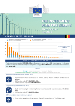 THE INVESTMENT PLAN FOR EUROPE