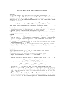 nm&minus;1ϕ(n) - Brandeis