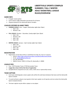 Adult Basketball League Rules