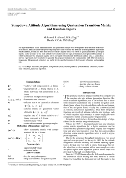 Strapdown Attitude Algorithms using Quaternion Transition Matrix