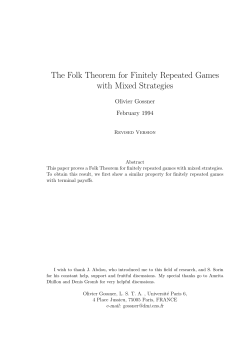 The Folk Theorem for Finitely Repeated Games