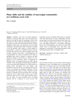 Phase shifts and the stability of macroalgal communities on