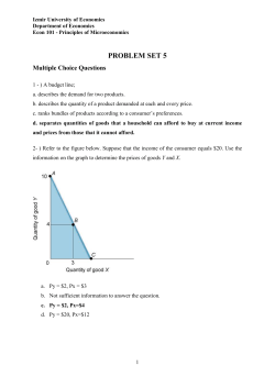 Izmir University of Economics Department of Economics Econ 101