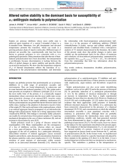 Altered native stability is the dominant basis for susceptibility of &alpha;1