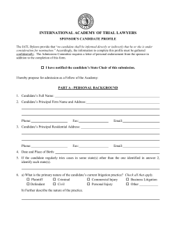 INTERNATIONAL ACADEMY OF TRIAL LAWYERS SPONSOR`S
