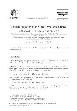 Periodic trajectories in G odel type space&ndash;times