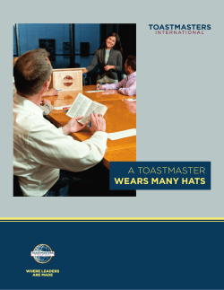 A Toastmaster Wears Many Hats