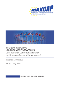 The EU`s Evolving Enlargement Strategies