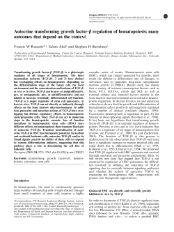 Autocrine transforming growth factor-b regulation of
