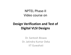 NPTEL Phase-II Video course on Design Verification and Test of