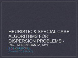 Heuristic and Special Case Algorithms for Dispersion Problems