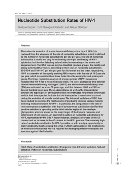 Nucleotide Substitution Rates of HIV-1