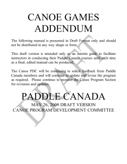 canoe games addendum paddle canada