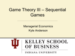 Sequential Games