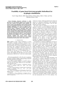 Feasibility of game-based electromyographic biofeedback