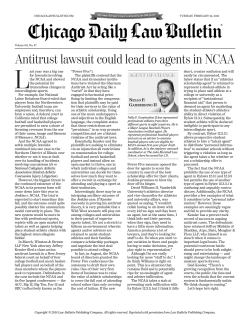 Antitrust lawsuit could lead to agents in NCAA