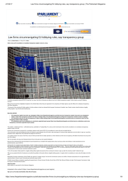 Law firms circumnavigating EU lobbying rules, say transparency group