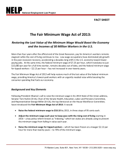 Fair Minimum Wage Act