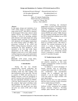 Design and Simulation of a Tandem ATM Switch based on FPGA