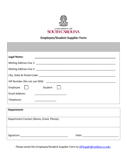 NEW USC Form for Reimbursements - REQUIRED in 2015-16!