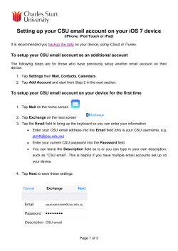 Configure your iPhone / iPad / iPod Touch to access your CSU email
