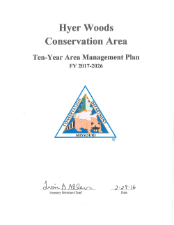 2017 Hyer Woods Conservation Area Management Plan