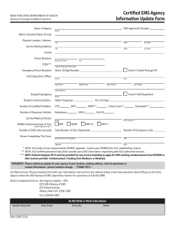 DOH-2936 Certified EMS Agency Information Update Form