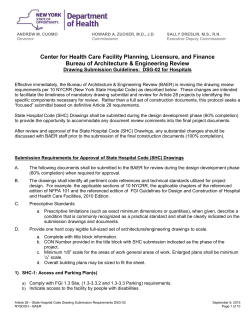 Drawing Submission Guidelines: DSG-02 for Hospitals