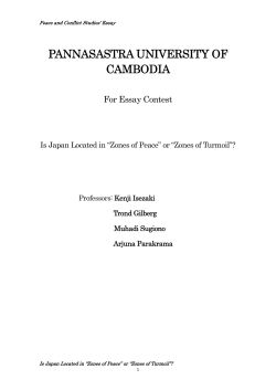Is Japan Located in &ldquo;Zones of Peace&rdquo; or &ldquo;Zones of Turmoil&rdquo;