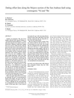 Dating offset fans along the Mojave section of the San Andreas fault