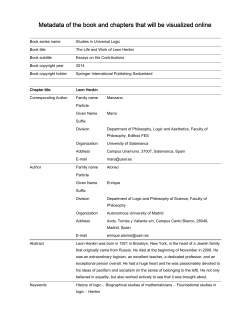 Metadata of the book and chapters that will be visualized online