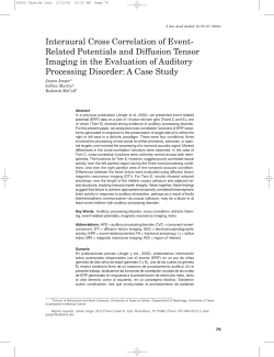 Interaural Cross Correlation of Event