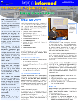 Keeping You Informed - January 2014