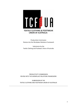 Textile Clothing and Footwear Union of Australia (TCFUA)
