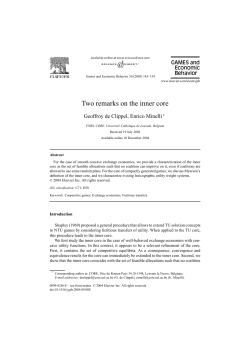 Two remarks on the inner core