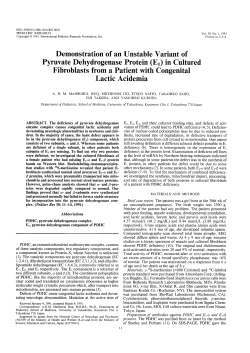 Demonstration of an Unstable Variant of Pyruvate