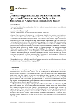 Counteracting Domain Loss and Epistemicide in Specialized
