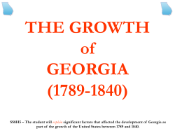Growth of Georgia, 1789