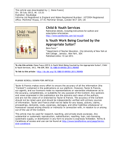 Is Youth Work Being Courted by the Appropriate Suitor?