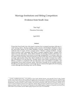 Marriage Institutions and Sibling Competition