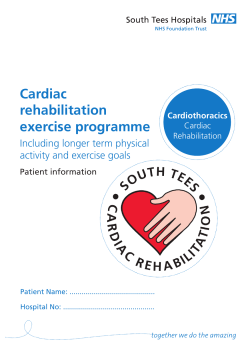 Cardiac rehabilitation exercise programme
