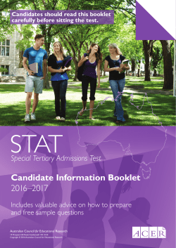 STAT Candidate Information Booklet