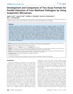 Development and Comparison of Two Assay Formats for Parallel