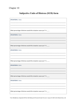 Chapter 10: Subjective Units of Distress (SUDS form