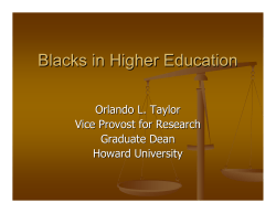 Blacks in Higher Education