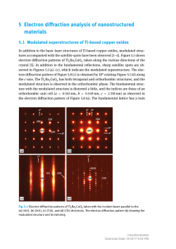 5 Electron diffraction analysis of nanostructured materials
