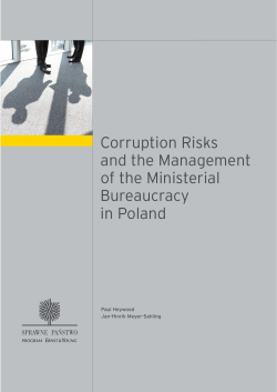 Corruption Risks and the Management of the Ministerial