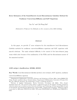 Error Estimates of the Semi-Discrete Local